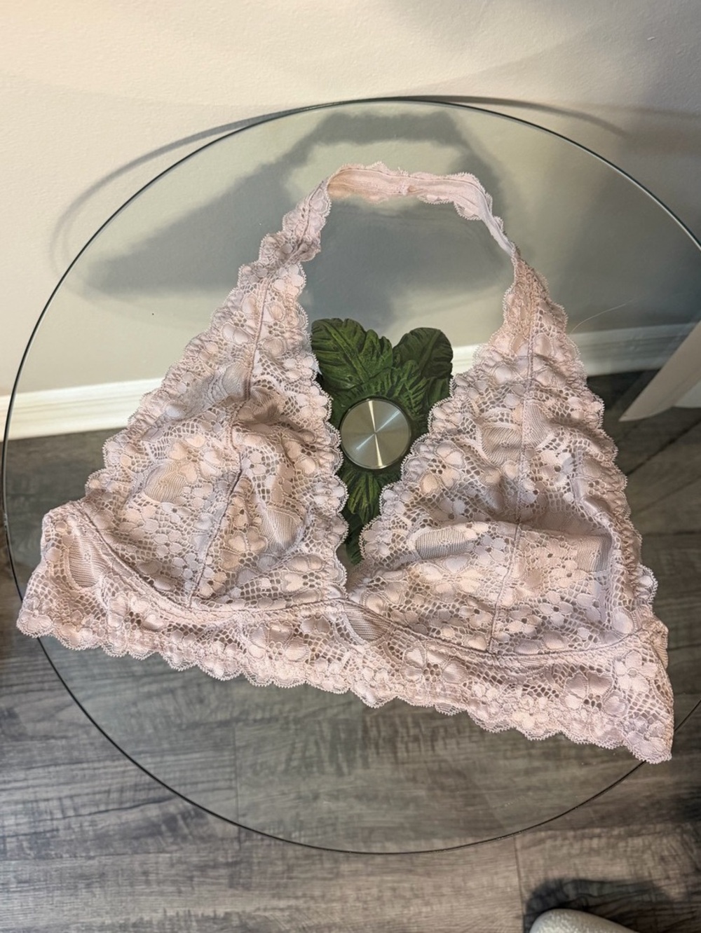 NWOT Free People Intimately Free People Galloon Lace Halter Bralette in a soft m